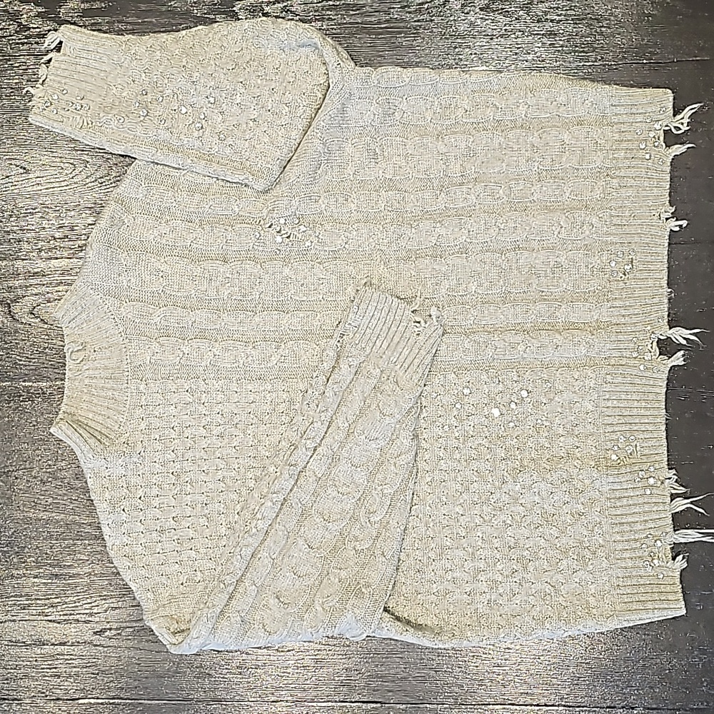 Zara Embellished/ Distressed Knit Size S
